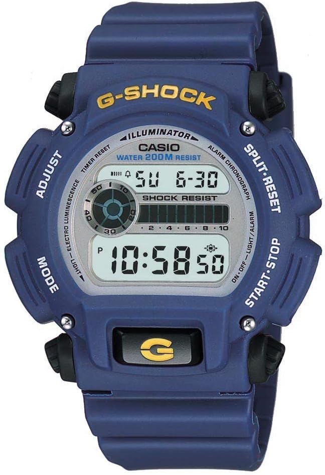 Casio G-Shock Mens Quartz Blue Rubber 200 M WR 45mm Digital Watch DW9052-2